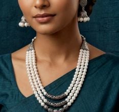 Handcrafted Alloy Metal Glass Bead Boho Necklace